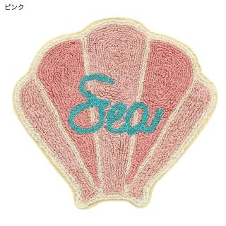 【日本TOMO】日本空運頂級高含棉可愛粉紅貝殼吸水腳踏墊(療癒系可愛小動物/浴室地墊/臥室地毯/海洋風)