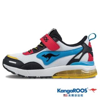 【KangaROOS 美國袋鼠鞋】童鞋 K-RIDER 防潑水 機能運動鞋(白/黑/藍/紅-KK32378)
