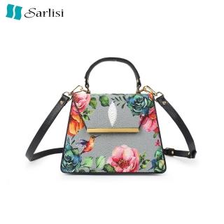 【Sarlisi】泰國進口新款珍珠魚皮女包真皮輕奢包包女士手提包斜背包