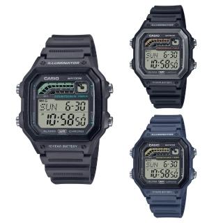 【CASIO 卡西歐】運動風格電子錶(WS-1600H)