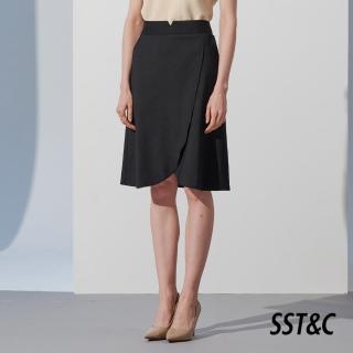 【SST&C 最後65折】黑色造型A字裙7462302003