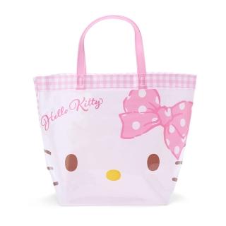 【SANRIO 三麗鷗】防水PVC水桶提袋 Hello Kitty 大臉