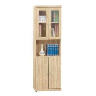 【MUNA 家居】P23型耐磨橡木色2X6尺四門書櫃(書櫥 書櫃 櫥櫃 收納)
