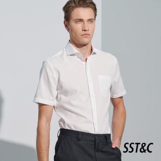 【SST&C 最後55折】白色單口袋修身版短袖襯衫0412302008
