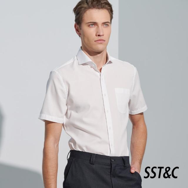 【SST&C 最後５５折】白色單口袋修身版短袖襯衫0412302008