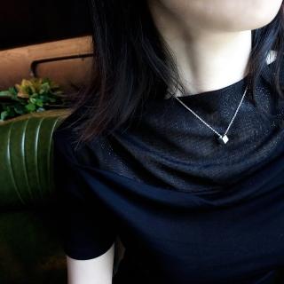 【mittag】cube sugar necklace_方糖項鍊(鼓勵 祝福 正能量 銀飾 環保 循環經濟 立方體 正方形)