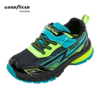 【GOODYEAR 固特異】電掣跑酷-競速緩震運動鞋/童 EVA機能鞋墊 黑綠(GAKR38310)
