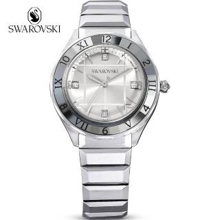 【SWAROVSKI 施華洛世奇】Dxtera系列 摩登時尚腕錶(5634648/銀白37mm)