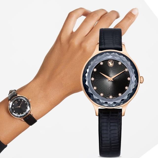 【SWAROVSKI 施華洛世奇】Octea Nova 簡約優雅腕錶(5650033/黑色mm)