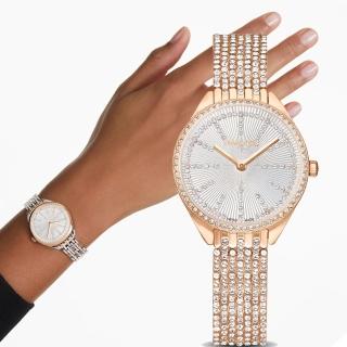 【SWAROVSKI 施華洛世奇】Attract 璀璨魅力時尚腕錶(5644053/雙色30mm)