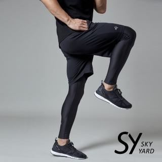 【SKY YARD】網路獨賣款-素色簡約運動短褲(黑色)