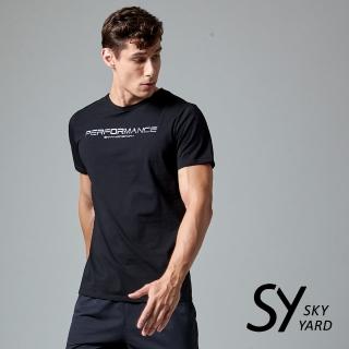 【SKY YARD】網路獨賣款-簡約文字短袖上衣T恤(黑色)