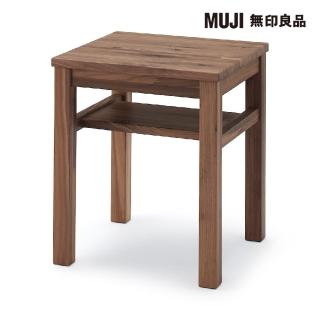 【MUJI 無印良品】節眼木製桌邊凳/板座/胡桃木(大型家具配送)