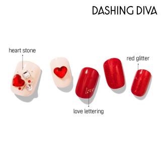 【DASHING DIVA】GLOSS頂級凝膠美甲貼(紅色熱戀)