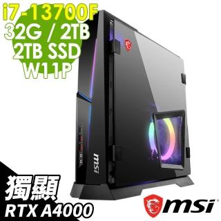 【MSI 微星】i7 RTXA4000薄型電競電腦(13TD-454TW/i7-13700F/32G/2TB SSD+2TB HDD/RTXA4000-16G/W11P)