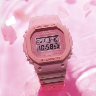 【CASIO 卡西歐】G-SHOCK 桃花源方形手錶 畢業禮物(DW-5610SL-4A4)