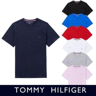 【Tommy Hilfiger】TOMMY 經典刺繡Logo圓領素面短袖T恤 上衣-多色組合(休閒舒適/可搭配情侶款/平輸品)
