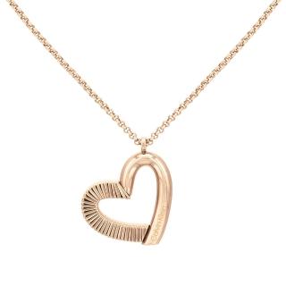 【Calvin Klein 凱文克萊】CK Minimalistic Hearts 簡約愛心造型項鍊-玫瑰金(35000386)