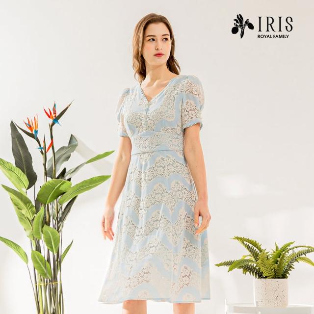 【IRIS 艾莉詩】浪漫度假蕾絲洋裝-2色(32607)