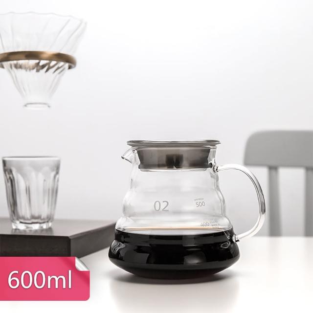 【茉家】耐冷熱加厚款高硼矽玻璃咖啡壺-02分享壺(600ml一入)