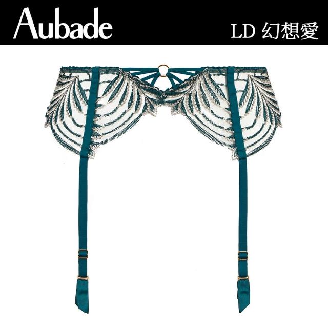 【Aubade】幻想愛刺繡吊襪帶-LD(叢林綠)