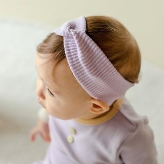 【Happy Prince】韓國製 Bebe純色交叉針織女嬰兒童髮帶(女童髮飾白色粉色綠色紫色米色)