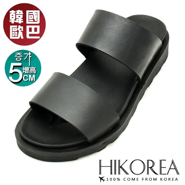 【HIKOREA】正韓製。雙帶寬帶5CM乳膠雙層涼拖鞋/男款/版型正常(73-487/現貨+預購)
