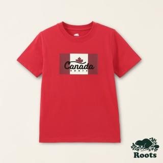 【Roots】Roots大童-加拿大日系列 加拿大國旗有機棉短袖T恤(紅色)