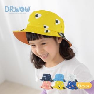 【DR. WOW】抗UV50+防潑水時尚機能印花漁夫帽-親子款(露營登山郊遊旅遊防曬必備)
