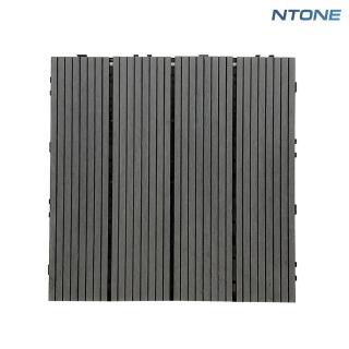 【NTONE】拼接地板-深棕條紋款10片 卡扣式拼接地板 仿實木地板 防水防滑耐磨(拼接地板)