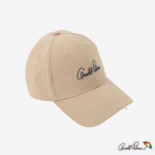 【Arnold Palmer 雨傘】配件-經典草寫簽名LOGO棒球帽(卡其色)