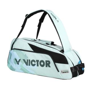 【VICTOR 勝利體育】6支裝羽拍包袋-羽毛球 裝備袋 肩背包 後背包 羽球 勝利 湖綠水藍綠(BR6219R)