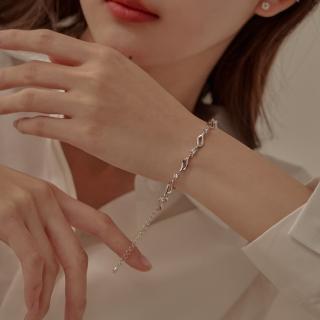 【OB 嚴選】韓國連線925銀鑲嵌鋯石優雅手鍊 《XE0006》