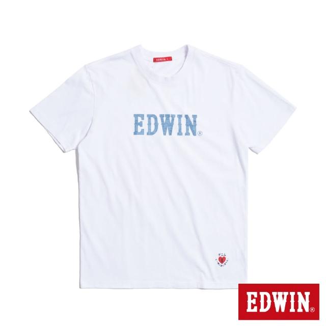 【EDWIN】男裝 人氣復刻款 情侶短袖T恤(白色)