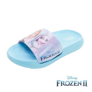 【Disney 迪士尼】童鞋 冰雪奇緣2 EVA拖鞋 輕量超好穿 藍 正版台灣製(FNKS37006)