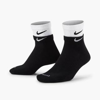 【NIKE 耐吉】Nike Everyday Plus Cushioned 短襪 低筒襪 雙層 小勾 黑白 男女(DH4058-011)