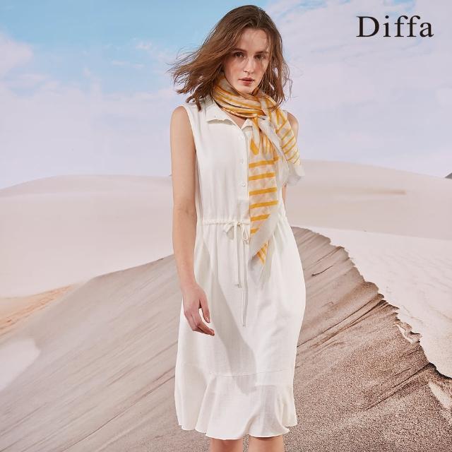 【Diffa】立領綁帶背心洋裝-女