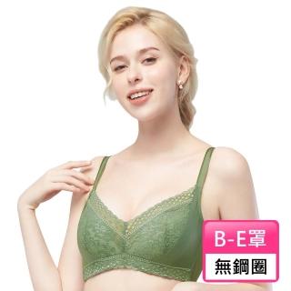 【Swear 思薇爾】冰絲美波系列B-E罩無鋼圈蕾絲包覆女內衣(莫棕綠)