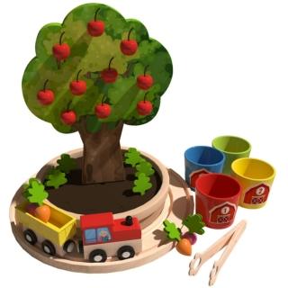 【Giscoo 聚思庫】拔蘿蔔果樹農場玩具組(STEAM 兒童早教 數與量 學習)