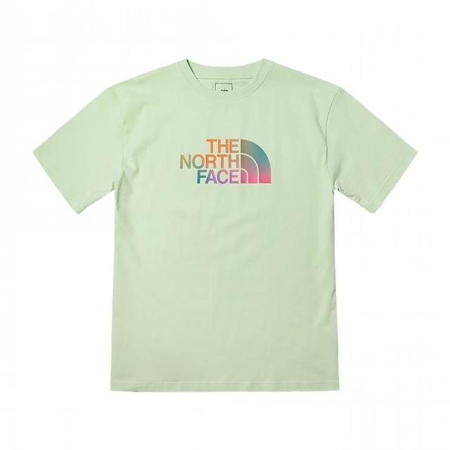 【The North Face】北臉 上衣 女款 短袖上衣 運動 W S/S RAINBOW HALF DOME T  綠 NF0A7WERN13