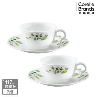 【CorelleBrands 康寧餐具】綠野微風4件式咖啡杯組(D04)