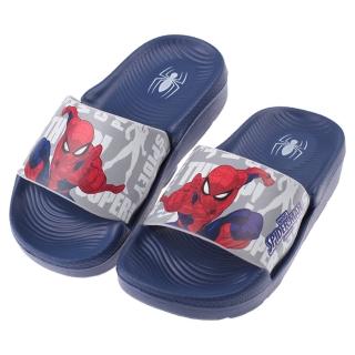 【Marvel 漫威】蜘蛛人藍灰色輕量兒童拖鞋(B3F026B)