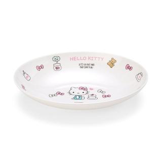 【小禮堂】HELLO KITTY 美耐皿橢圓盤 - 2023新生活(平輸品) 凱蒂貓