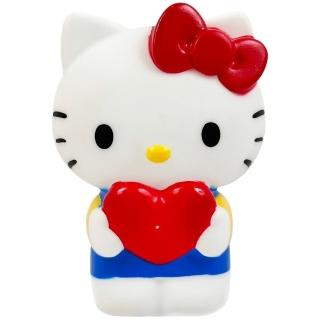 【小禮堂】Hello Kitty 矽膠玩偶噴水玩具 - 抱愛心款(平輸品)