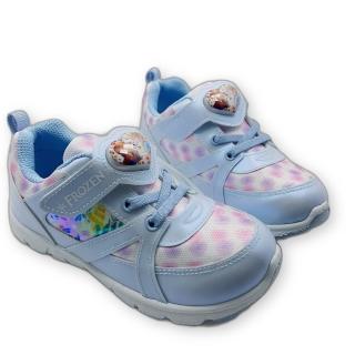 【樂樂童鞋】台灣製冰雪奇緣電燈鞋(發光鞋 disney 女中童 frozen 運動鞋)