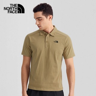 【The North Face】TNF 短袖POLO M MFO S/S COTTON POLO AP 男款 卡其(NF0A5B46PLX)