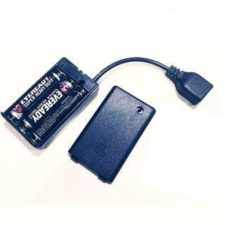 【Ainmax 艾買氏】2入組 USB電池盒 4號3顆 電池盒(不含電池和USB線材 買就送防疫護目鏡)
