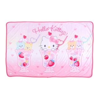 【小禮堂】Hello Kitty 涼感冷氣毯 110x70cm - 漂浮汽水 炎夏企劃(平輸品)