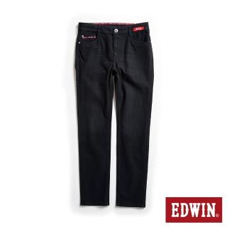 【EDWIN】男裝 東京紅360°迦績彈力機能小直筒牛仔褲(黑灰色)