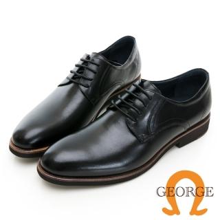 【GEORGE 喬治皮鞋】Amber系列 高質感苯染牛皮繫帶紳士鞋 -黑 315006BR10